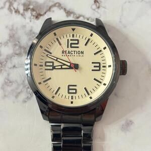 Kenneth Cole Reaction Men’s Watch Black Metal Band Beige Dial GG21707